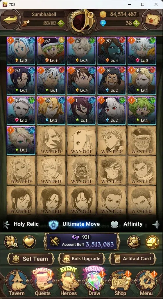 The Seven Deadly Sins: Grand Cross Accounts ASIA|3,5M CC|10 LS,38 Dm|6 LR+7 UR|Estarossa,Desir image 8