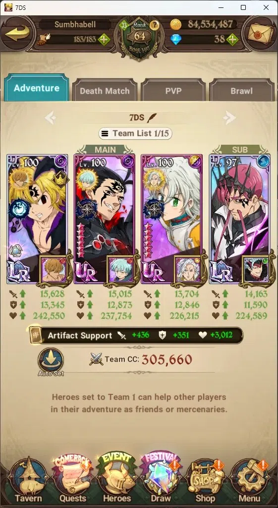 The Seven Deadly Sins: Grand Cross Accounts ASIA|3,5M CC|10 LS,38 Dm|6 LR+7 UR|Estarossa,Desir image 9