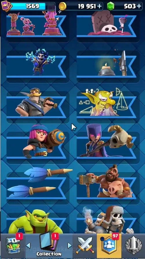 Clash Royale Accounts Lvl 43|Trophy 9853|KTL 15|Limited Skin|Card 121/12 image 17