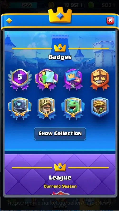 Clash Royale Accounts Lvl 43|Trophy 9853|KTL 15|Limited Skin|Card 121/12 image 4