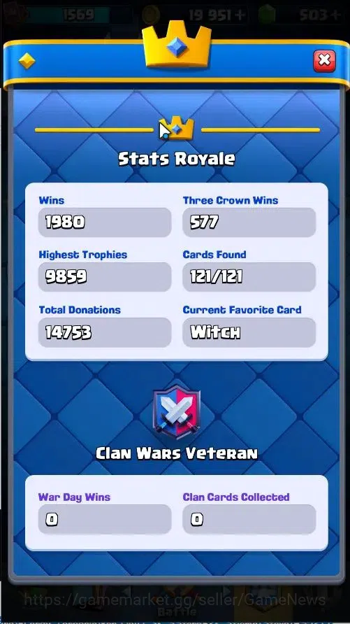 Clash Royale Accounts Lvl 43|Trophy 9853|KTL 15|Limited Skin|Card 121/12 image 7