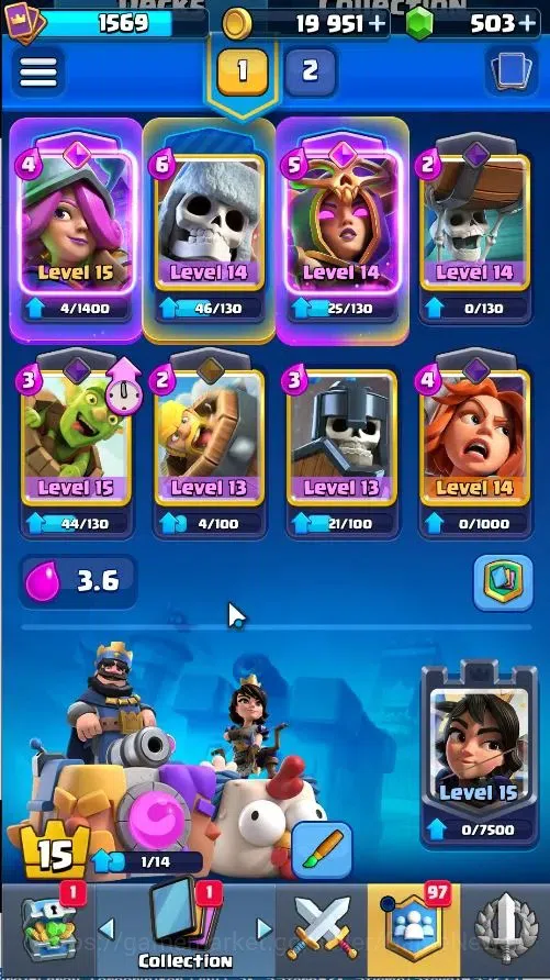 Clash Royale Accounts Lvl 43|Trophy 9853|KTL 15|Limited Skin|Card 121/12 image 8