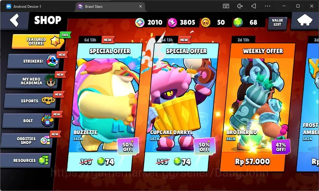 Brawl Stars Accounts Global | 595 Thropy|12 Brawler|1 Max Hypercharge(S image 4