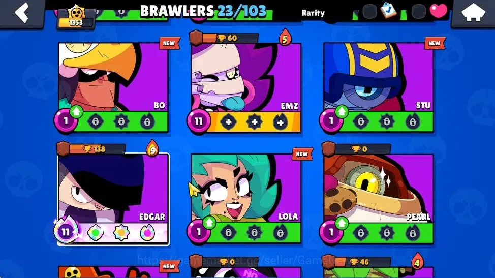 Brawl Stars Accounts 1353 Trophy| 23 Brawler 3 Max Lvl [Edgar,EMZ,Starr image 10
