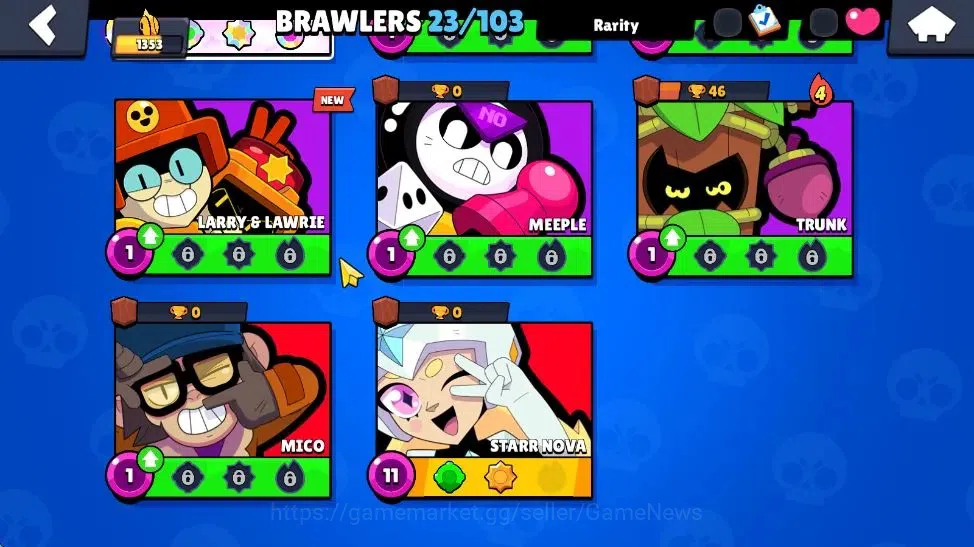 Brawl Stars Accounts 1353 Trophy| 23 Brawler 3 Max Lvl [Edgar,EMZ,Starr image 11