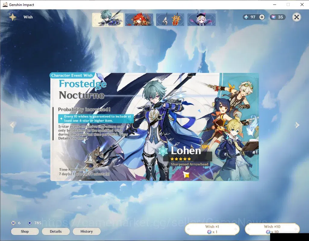 Genshin Impact Accounts ASIA|Ready Gacha 35 IF|AR 46|2 Limited + 2 (*5 Sta image 7