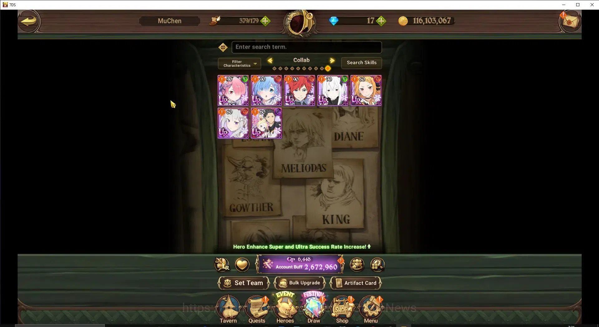 The Seven Deadly Sins: Grand Cross Accounts Global|2,6M CC|4 LR+4 UR+Collab ReZero|Brunhild,NM image 4