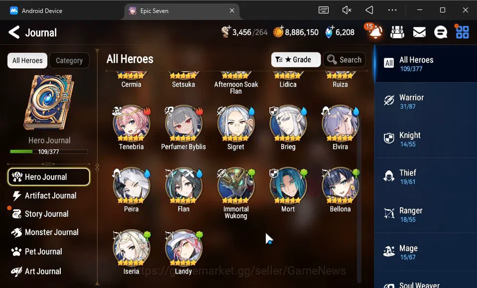 Epic Seven Accounts GLOBAL Unverif|New Era|8 ML(Salome,Belian,Har sett image 13