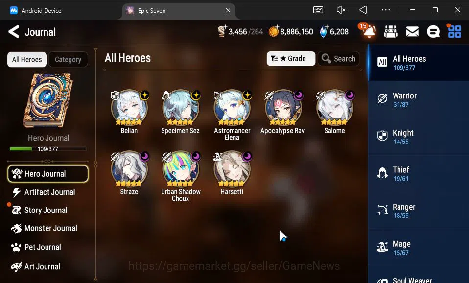 Epic Seven Accounts GLOBAL Unverif|New Era|8 ML(Salome,Belian,Har sett image 15