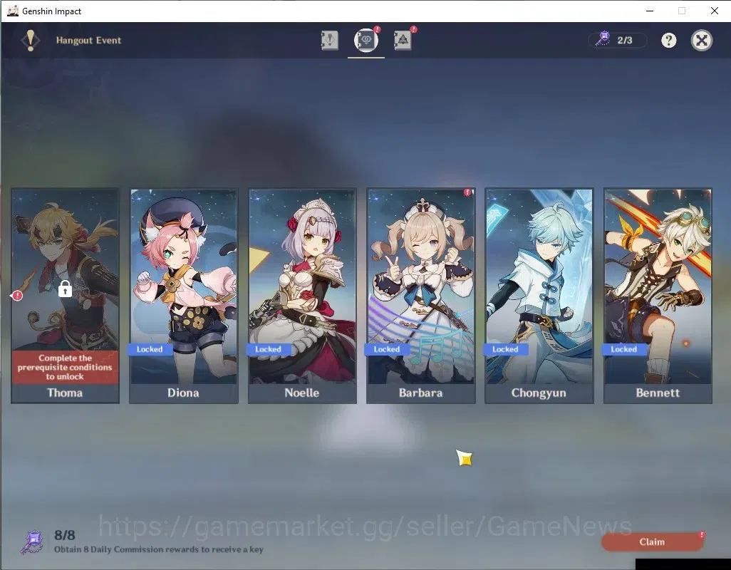 Genshin Impact Accounts ASIA |AR 35 |1 Limited + 1 (*5 Standard)|Nicole |M image 16