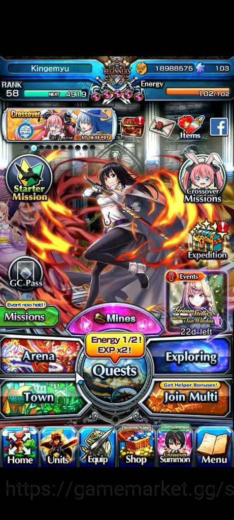 Grand Summoners Accounts Global|Rank 58|3 Ascend+2 TW| Shuna+TW, Veldora+TW image 1