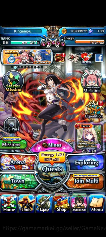 Grand Summoners Accounts Global|Rank 58|3 Ascend+2 TW| Shuna+TW, Veldora+TW image 11