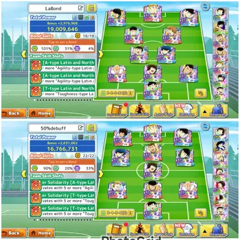 Captain Tsubasa: Dream Team Accounts #TSU35 [Android/IOS] Rank 209, Power 19M | GOOD Team Latin Bond 101%, DeBuff 53