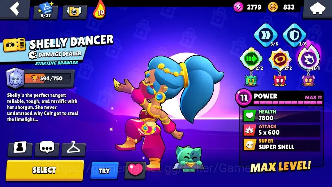 Brawl Stars Accounts 7520 Trophy|50 Brawlers 10 Max Lv 3 Full Buffies|UL Sirius|123 Skin|3 Legend Skin 4 Mythic 29 Epic|12K 11