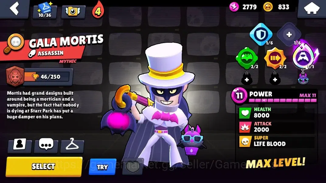 Brawl Stars Accounts 7520 Trophy|50 Brawlers 10 Max Lv 3 Full Buffies|UL Sirius|123 Skin|3 Legend Skin 4 Mythic 29 Epic|12K 14