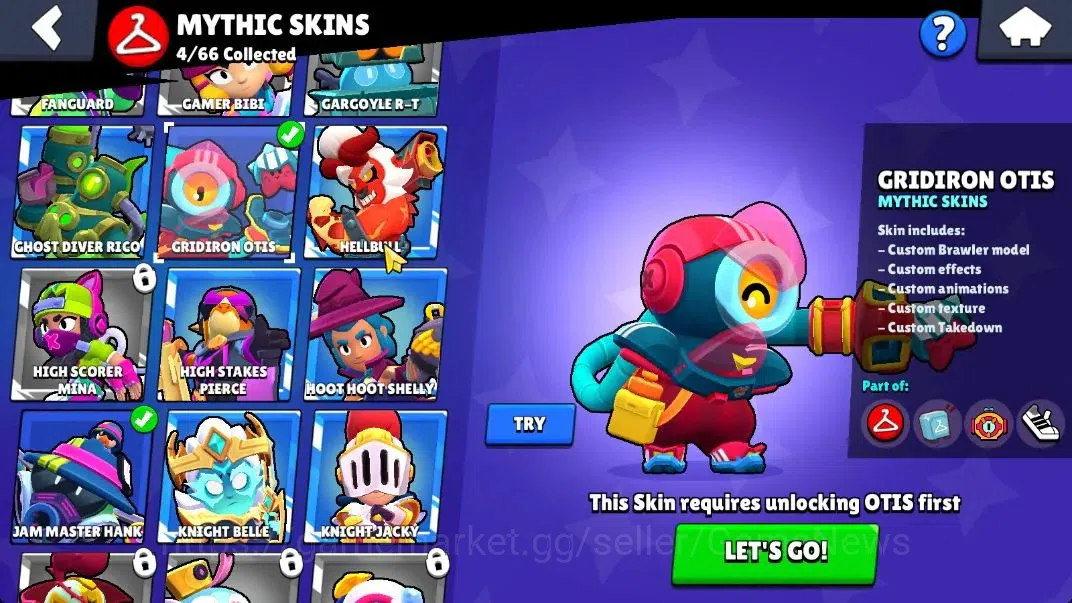 Brawl Stars Accounts 7520 Trophy|50 Brawlers 10 Max Lv 3 Full Buffies|UL Sirius|123 Skin|3 Legend Skin 4 Mythic 29 Epic|12K 19