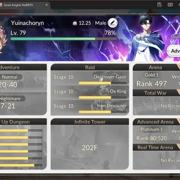 Seven Knights Re:Birth Accounts Global|2 EX7(Roise TC1,Melia)|14 TC6 (Yeonhee,Frey image 1