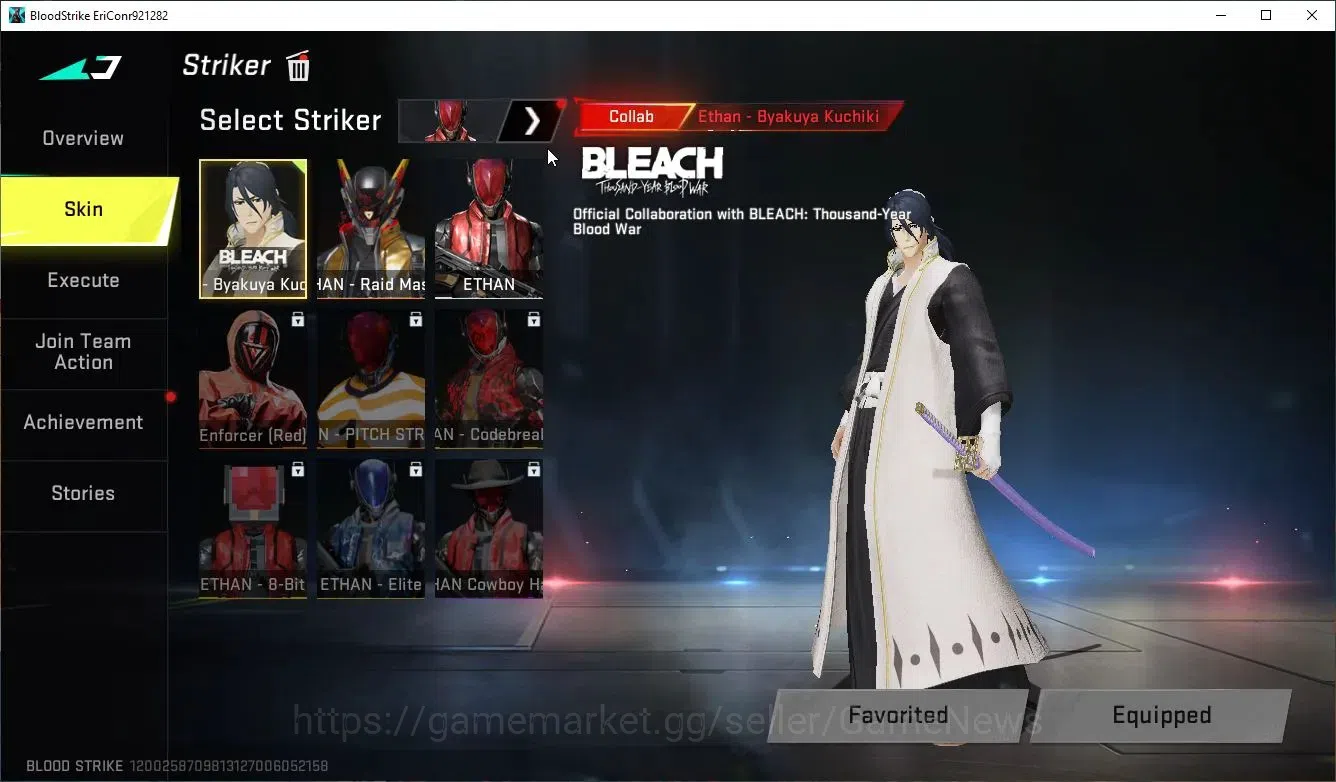 Blood Strike Accounts ASIA|Collab Bleach [Byakuya]|1 ULTRA [Ethan]|2 Leg image 3