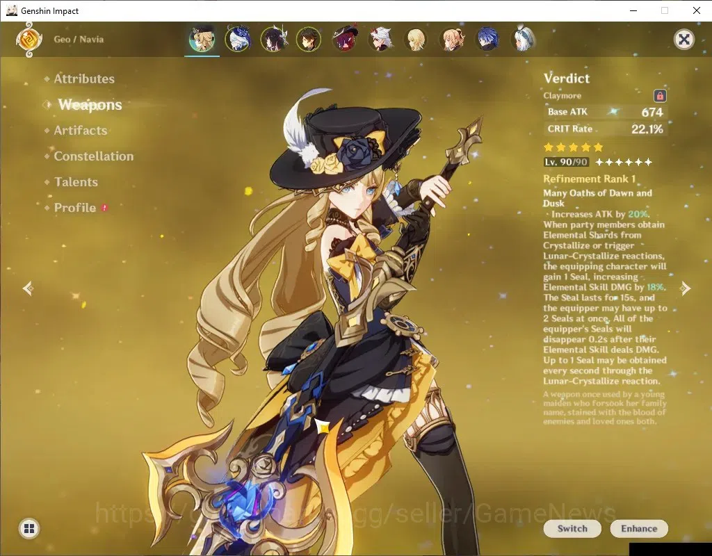 Genshin Impact Accounts ASIA|AR56|8 Limited+5(*5Wep)|[Columbina,Navia]+Sig image 4