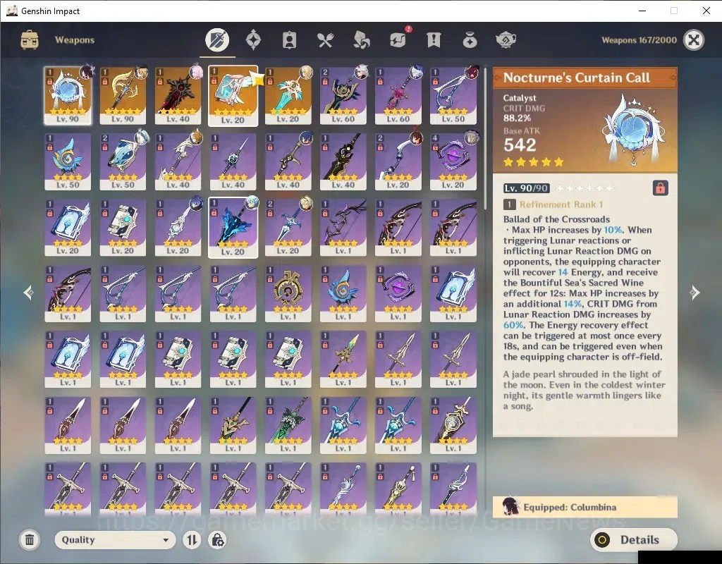 Genshin Impact Accounts ASIA|AR56|8 Limited+5(*5Wep)|[Columbina,Navia]+Sig image 6