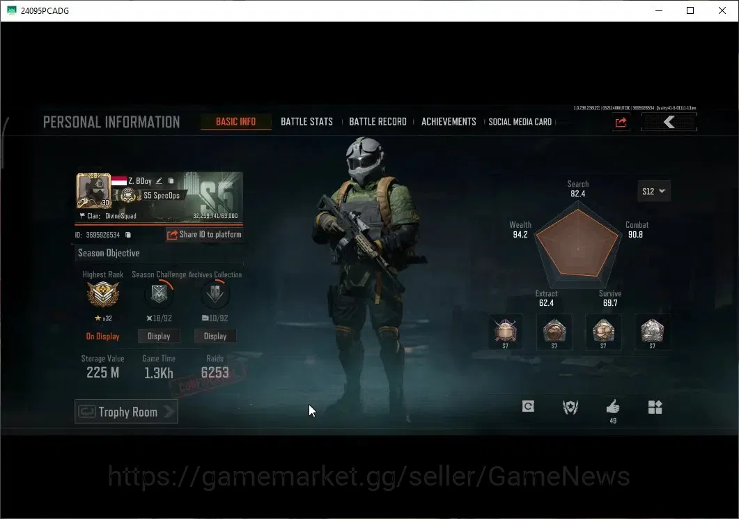 Arena Breakout Accounts Mid-Tier MOBILE|Lv31 | SV 225M | CV 202M |2 Document|Sapper Shovel,Battle Machete|SS AKM,Forest 2