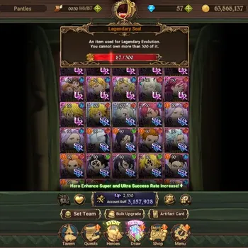 The Seven Deadly Sins: Grand Cross Accounts Endgame Global|3,1M CC|87 LS|2 LR, 11 UR|LostV