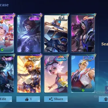 Mobile Legends: Bang Bang Accounts Others Global|57 Skin|Seasoned|Epic Nana Roger,Lightborn Fanny,SABER Johnson,Summer