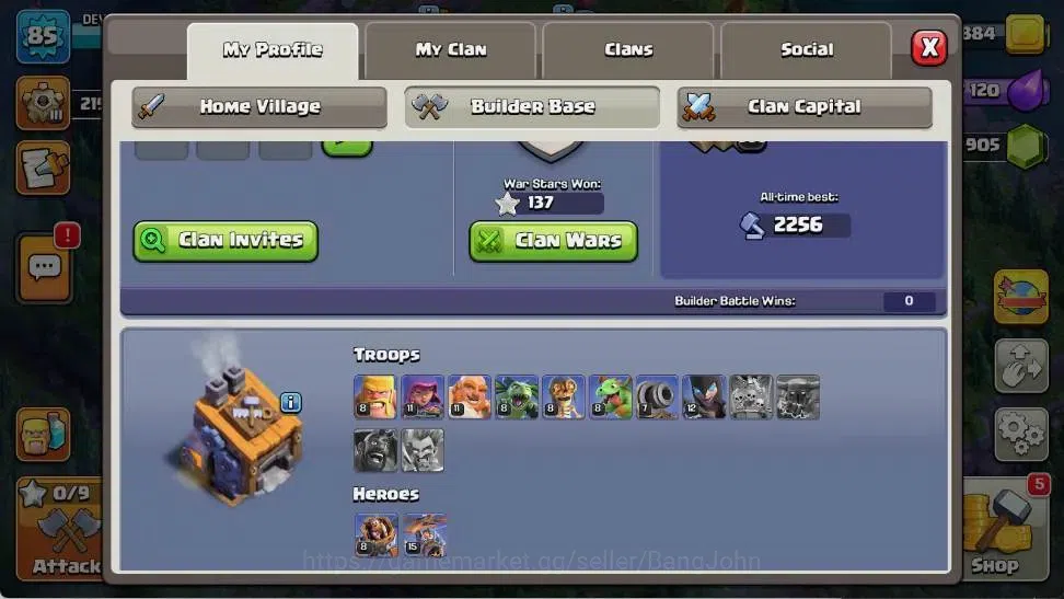 Clash of Clans Accounts Global |TH 11-BH 8|LVL 85|BK 41,AQ 41,MP 28,GW 20, image 13
