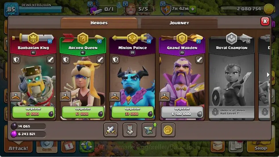 Clash of Clans Accounts Global |TH 11-BH 8|LVL 85|BK 41,AQ 41,MP 28,GW 20, image 6