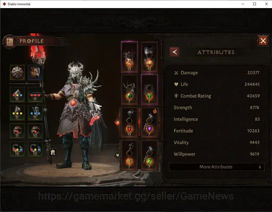 Diablo Immortal Accounts High-End SEA-Verathiel|CS ON|Lv60(714)|Druid|CR 40K|Reso 510|Paragon Vaniquisher|Inferno IV|Hell Lv 4