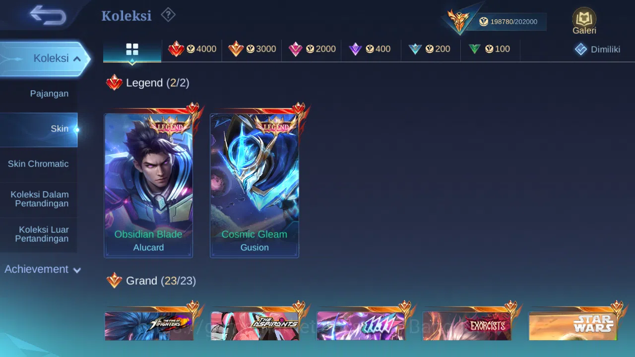 Mobile Legends: Bang Bang Accounts Hero 131 | Skin 459 | Legend Alucard, GS | Exo Hay image 2