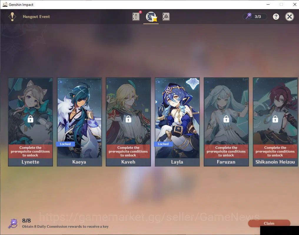 Genshin Impact Accounts ASIA|AR 56|7 Limited+1(*5Weapon)|Skirk,Escoffier,K image 12