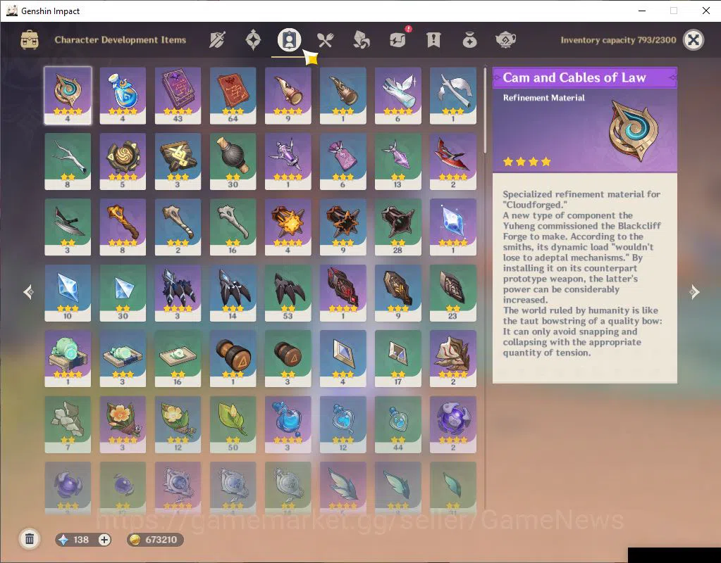 Genshin Impact Accounts ASIA|AR 56|7 Limited+1(*5Weapon)|Skirk,Escoffier,K image 6