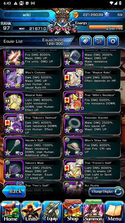 Grand Summoners Accounts Global|Rank 97|33 Ascend+3 TW|[S Miyu,Fren,Frieren image 17