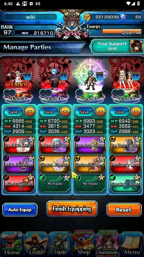 Grand Summoners Accounts Global|Rank 97|33 Ascend+3 TW|[S Miyu,Fren,Frieren image 3
