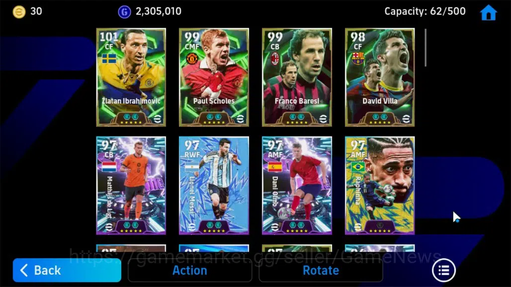 eFootball Accounts Android|Epic Zlatan Ibrahimovic,David Villa,Paul S image 5