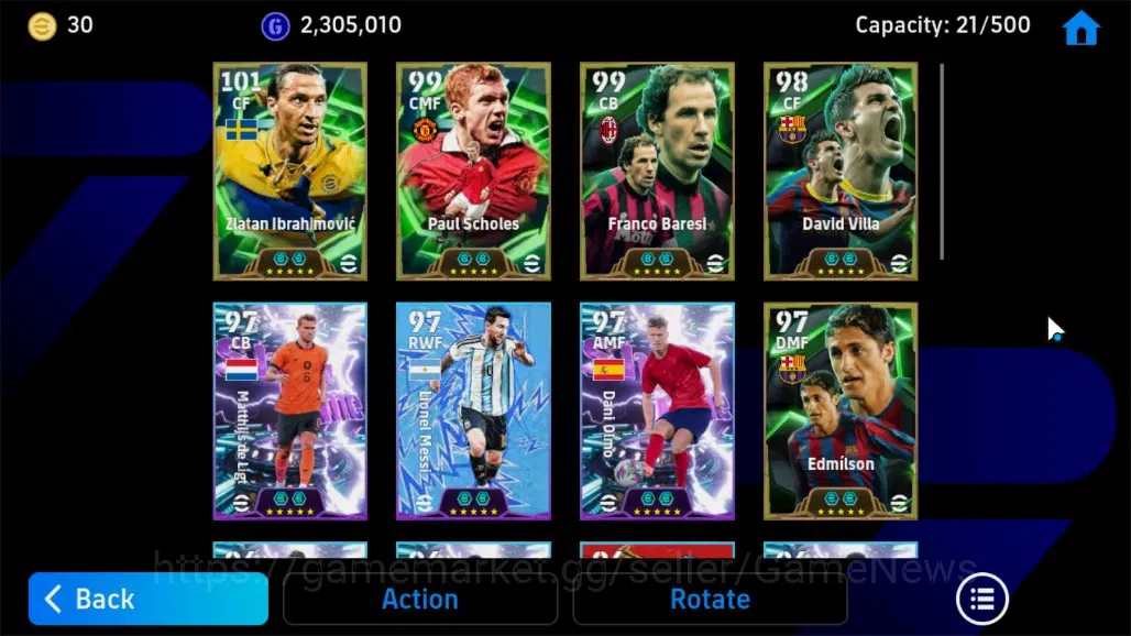 eFootball Accounts Android|Epic Zlatan Ibrahimovic,David Villa,Paul S image 8