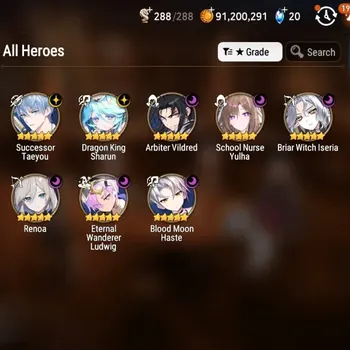 Epic Seven Accounts High-End GLOBAL UnVerif|NewEra| 8 ML(School Nurse Yulha,AB Vildred,Renoa,etc)+UP