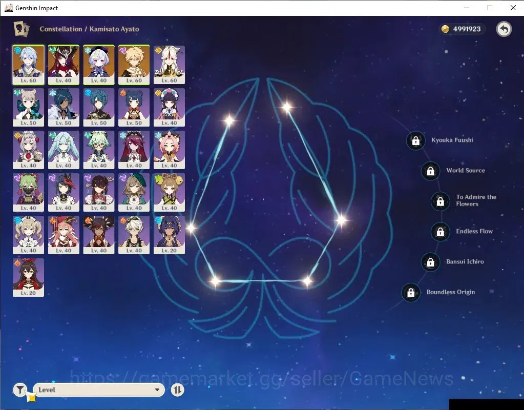 Genshin Impact Accounts ASIA|AR43|1Limited+22(*4Character)|Ayato,Chasca|Mc image 4