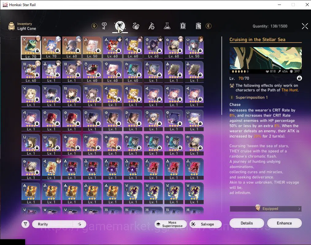 Honkai Star Rail Accounts Mid Game Asia|TL 54|5 Limited|Yao Guang+Sign,Sparkle,Sunday,Dante,Archer|MC 4