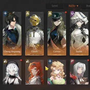 Reverse: 1999 Accounts Midgame GLOBAL|Lv 2|6 (*6 Crew) 1 Limited|Rhiannon P4|Ulrich P1,Cheng Heguang,Corvus,Isolde,Lilya|23