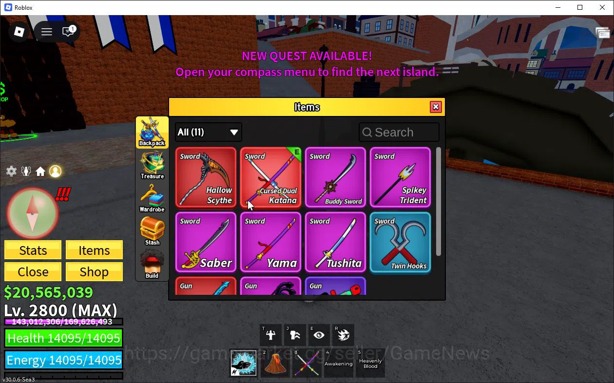 Roblox Accounts Blox Fruit|Lv 2800|Angel V4|3 Myth WP(Cursed Katan image 2