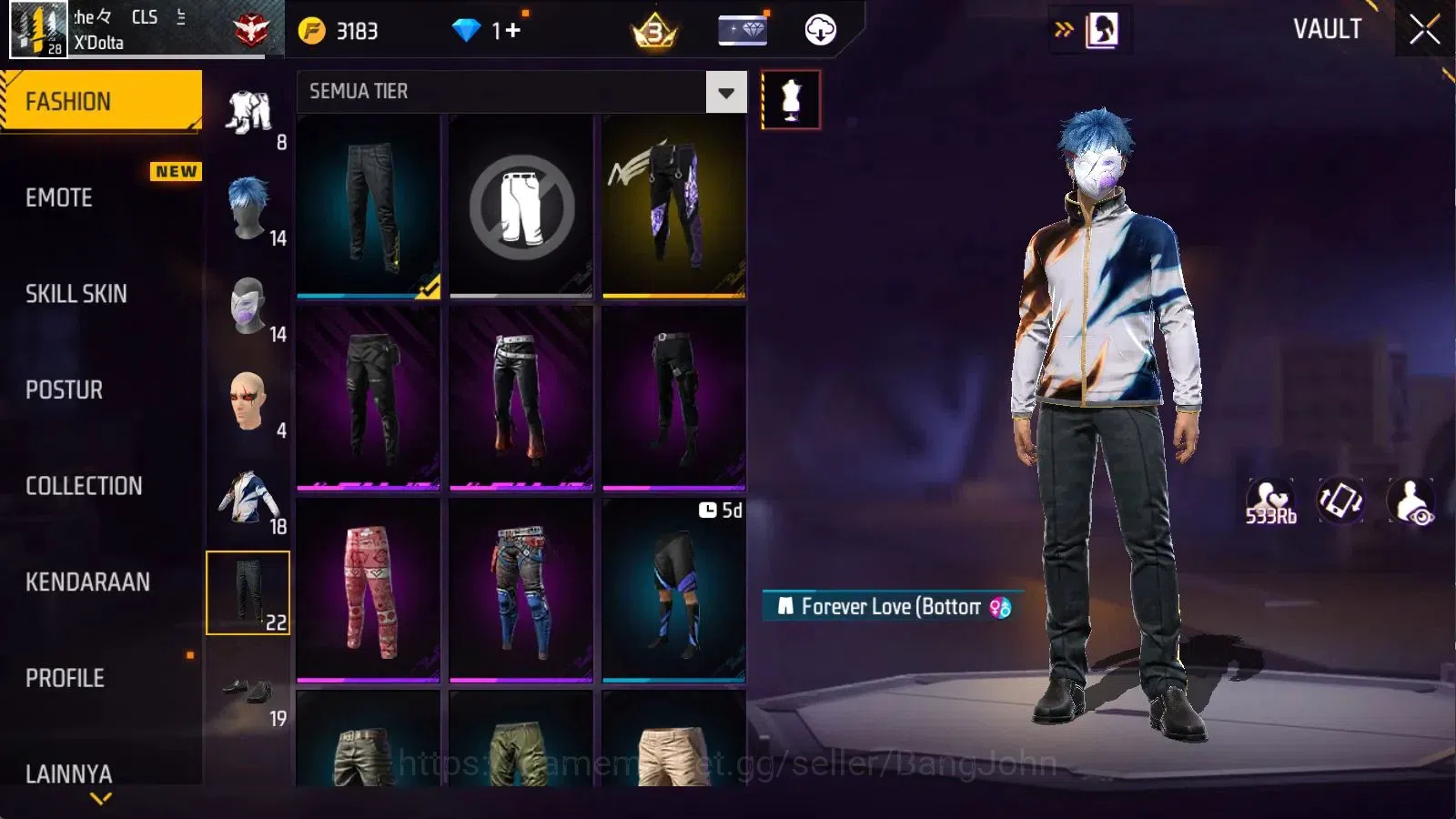 Free Fire Accounts Indonesia | Vault 113 | BR Heroic, CS Gold | Booya image 10
