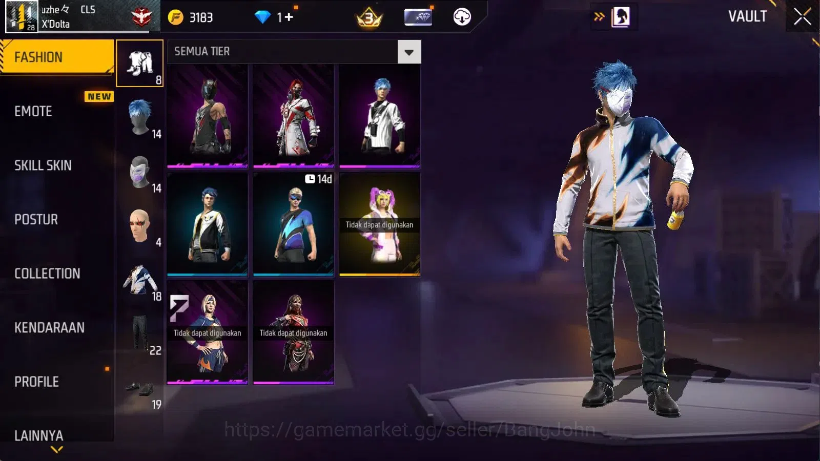 Free Fire Accounts Indonesia | Vault 113 | BR Heroic, CS Gold | Booya image 5