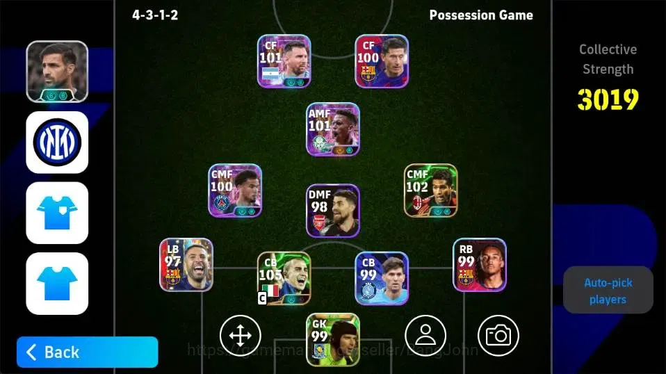eFootball Accounts Legends & Iconic Players Mobile|PW 3019|Fabio Cannavaro Epic,Romario BigT,Lionel Messi ShowT|2026|Check 1