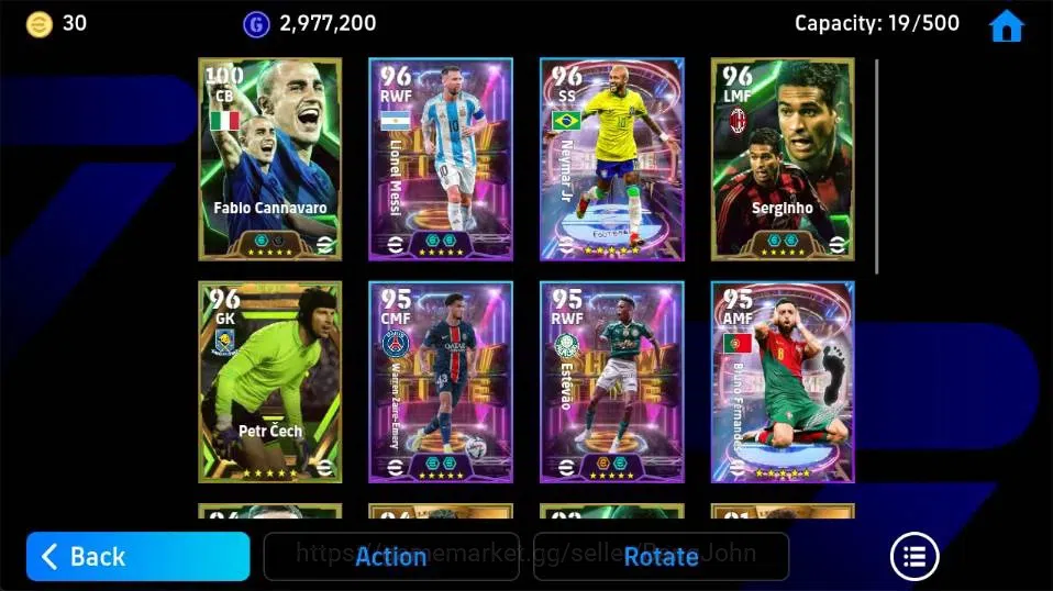 eFootball Accounts Legends & Iconic Players Mobile|PW 3019|Fabio Cannavaro Epic,Romario BigT,Lionel Messi ShowT|2026|Check 4
