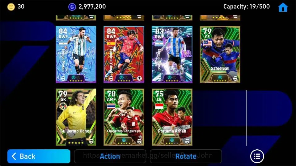 eFootball Accounts Legends & Iconic Players Mobile|PW 3019|Fabio Cannavaro Epic,Romario BigT,Lionel Messi ShowT|2026|Check 6