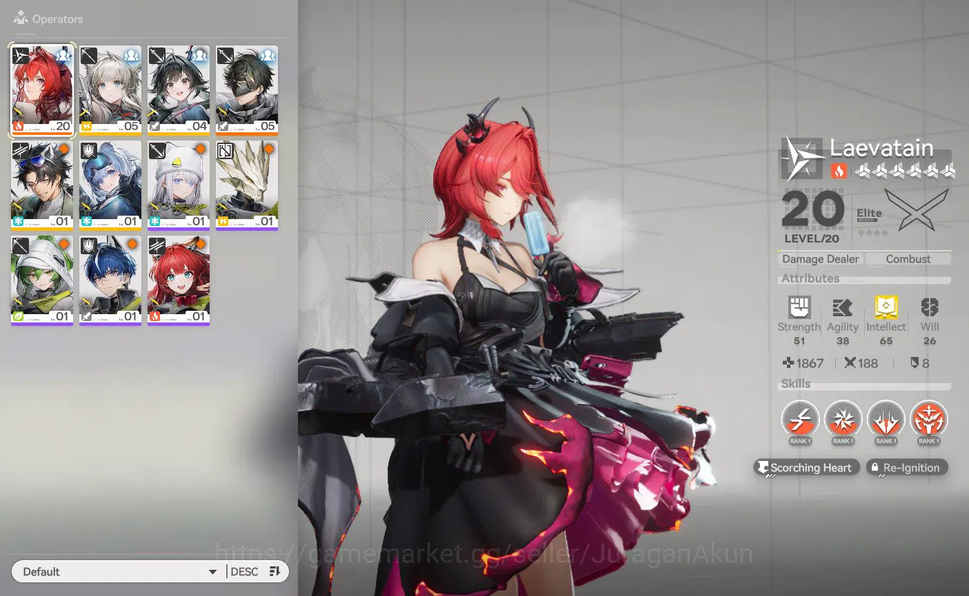 Arknights: Endfield Accounts NA/EU Lv 4 |Laevatain + 4 SR Character + 1 Weapon B6|Male MC|GrypLink|Take Mail|Check