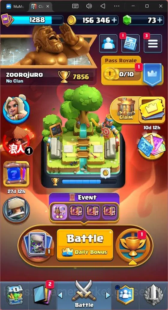 Clash Royale Accounts High-End Global |CL 1288|KTL 13|Trophy 7856|121 Cards|8 Champ|2 Hero|11 Evo|Arena 20|73 Gems|156K 1