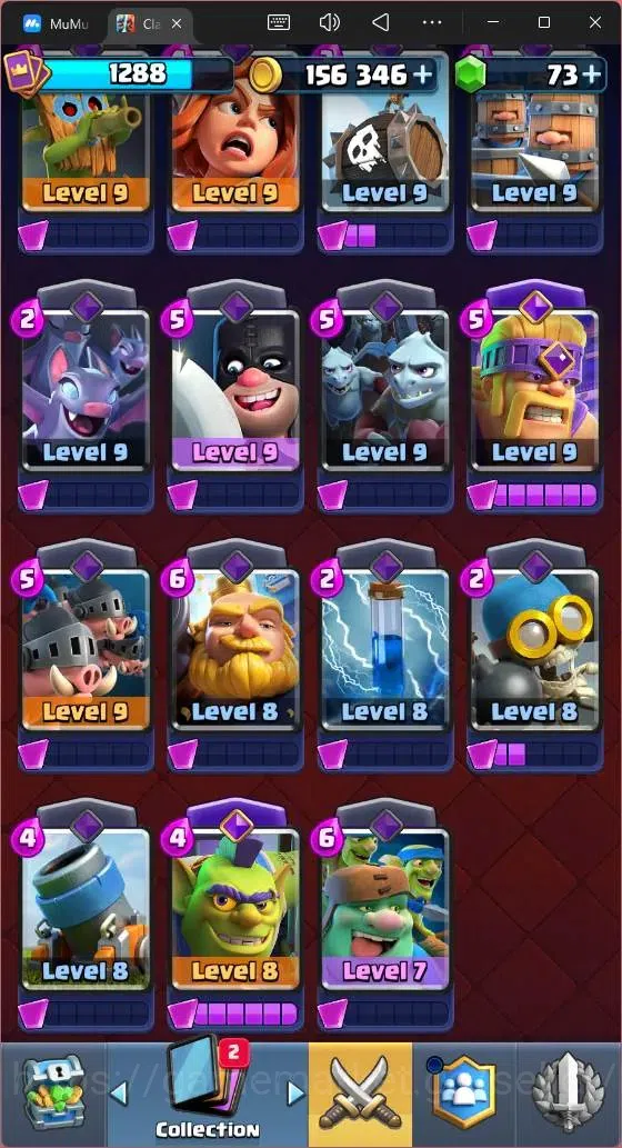 Clash Royale Accounts High-End Global |CL 1288|KTL 13|Trophy 7856|121 Cards|8 Champ|2 Hero|11 Evo|Arena 20|73 Gems|156K 10